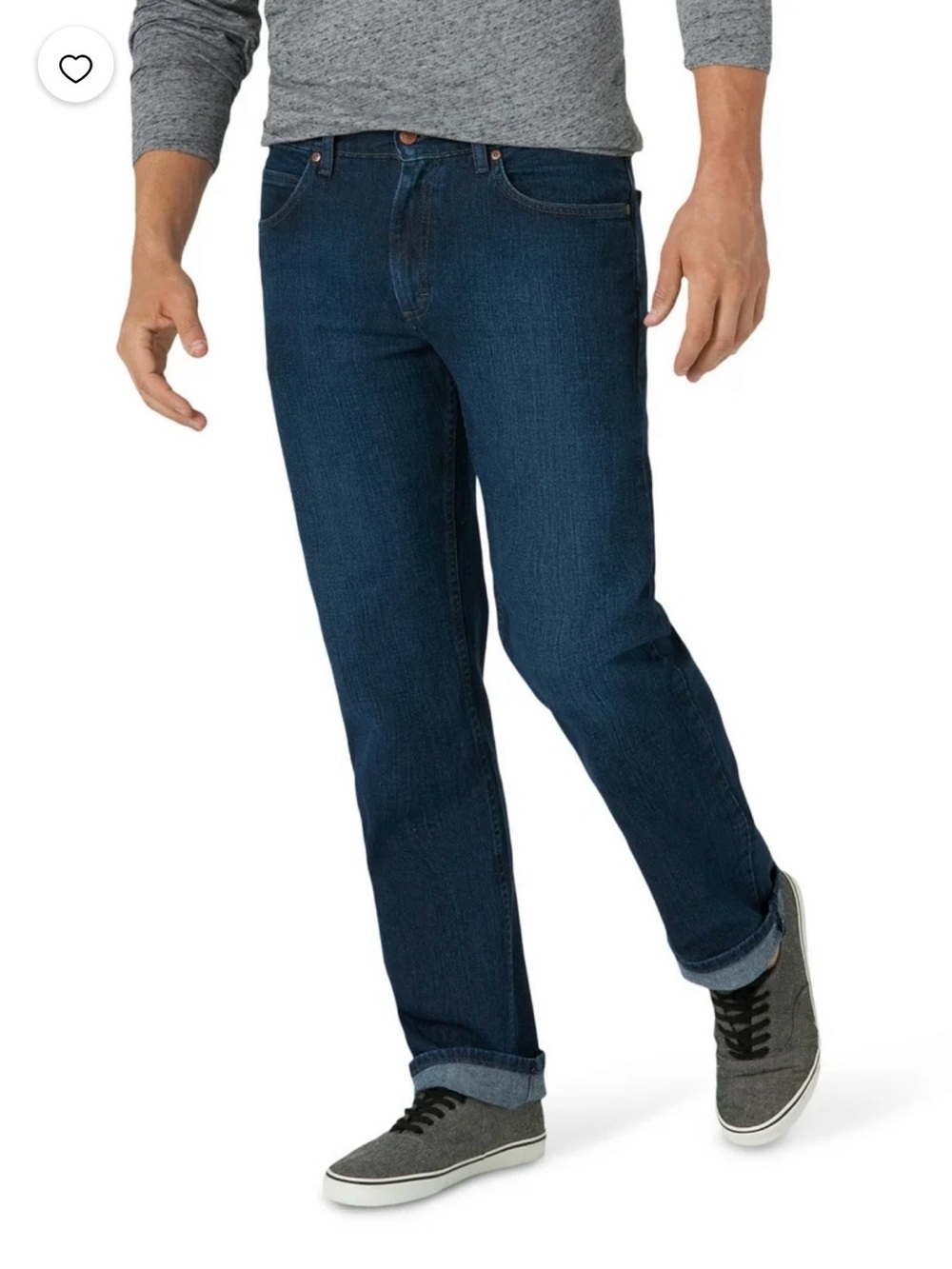 Lee Legendary Regular Fit Straight Leg Jeans Mens 42x32 Dark Wash Stretch Denim
